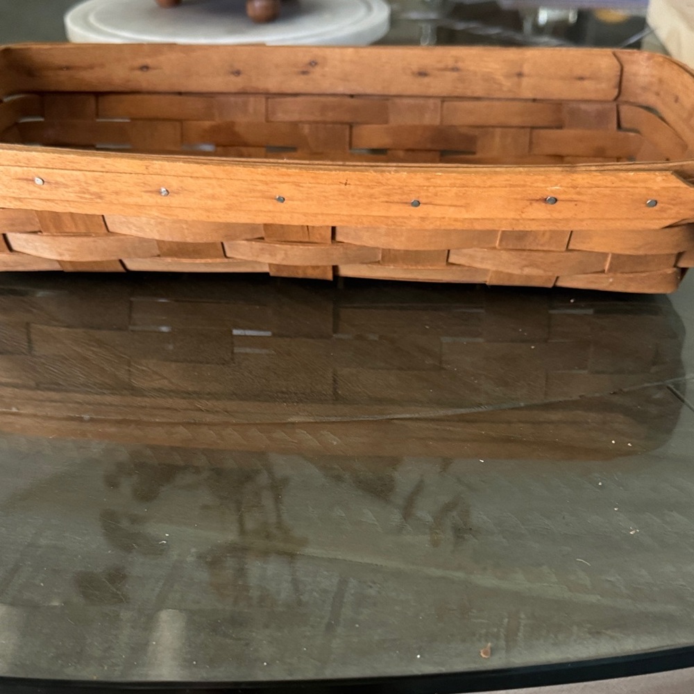 Longaberger Rich Brown Rectangular Basket - Picture 3 of 7